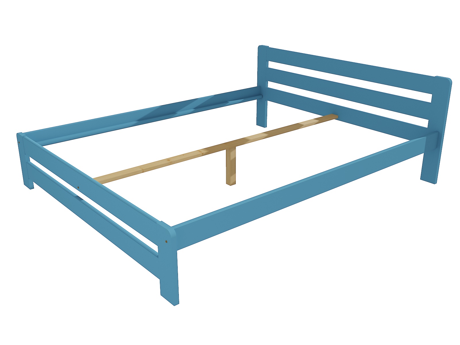 Manželská postel VMK002B masiv borovice Barva: barva modrá, Rozměr: 180 x 200 cm