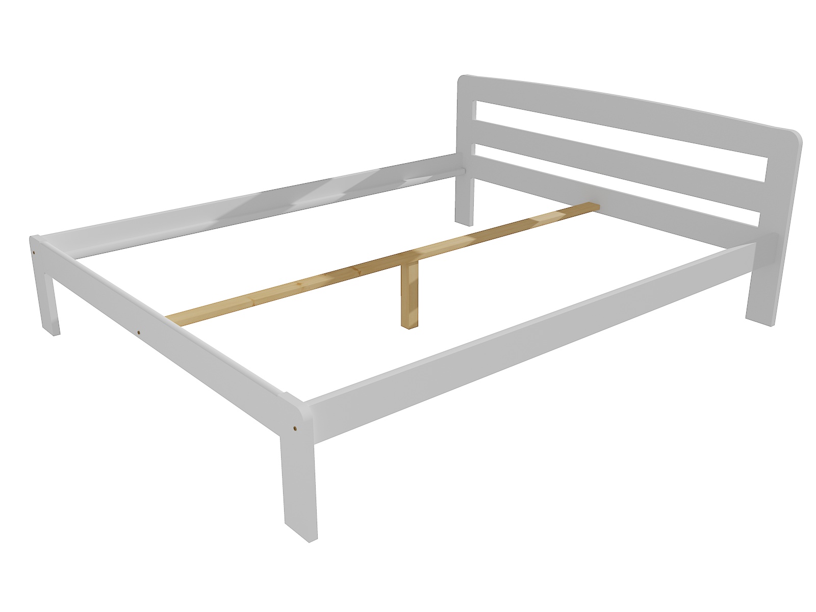 Manželská postel VMK008A masiv borovice Barva: barva bílá, Rozměr: 180 x 200 cm