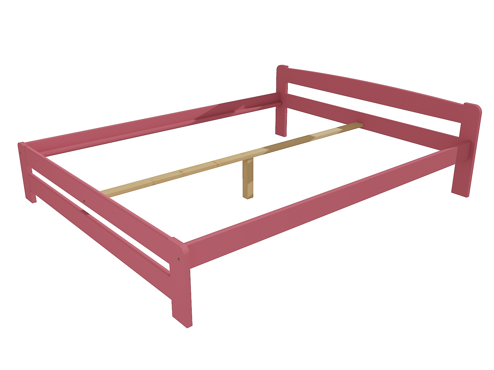 Manželská postel VMK009B masiv borovice Barva: barva růžová, Rozměr: 200 x 200 cm