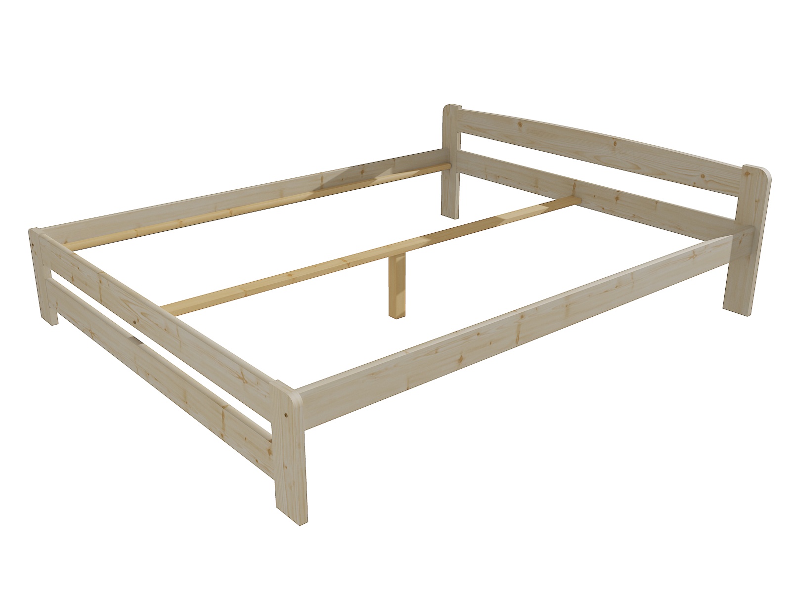 Manželská postel VMK009B masiv borovice Barva: surové dřevo, Rozměr: 200 x 200 cm