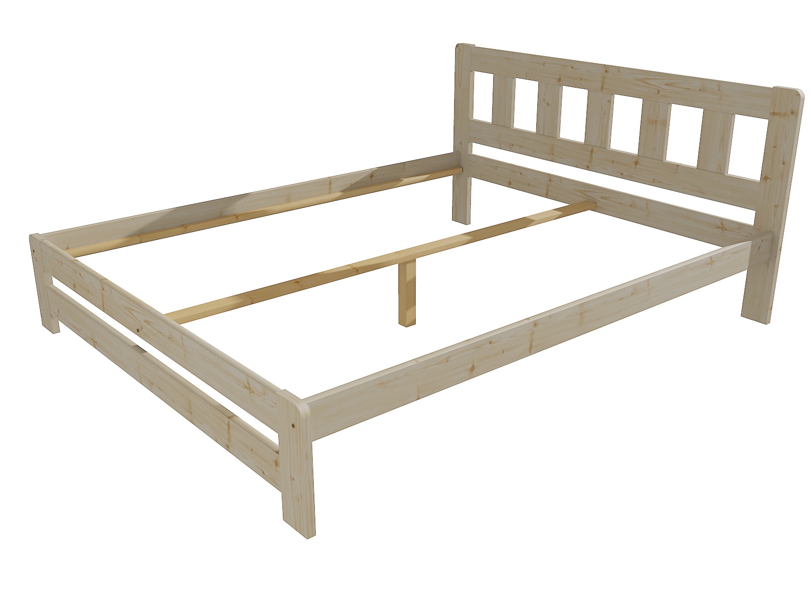 Manželská postel VMK010B masiv borovice Barva: surové dřevo, Rozměr: 160 x 200 cm