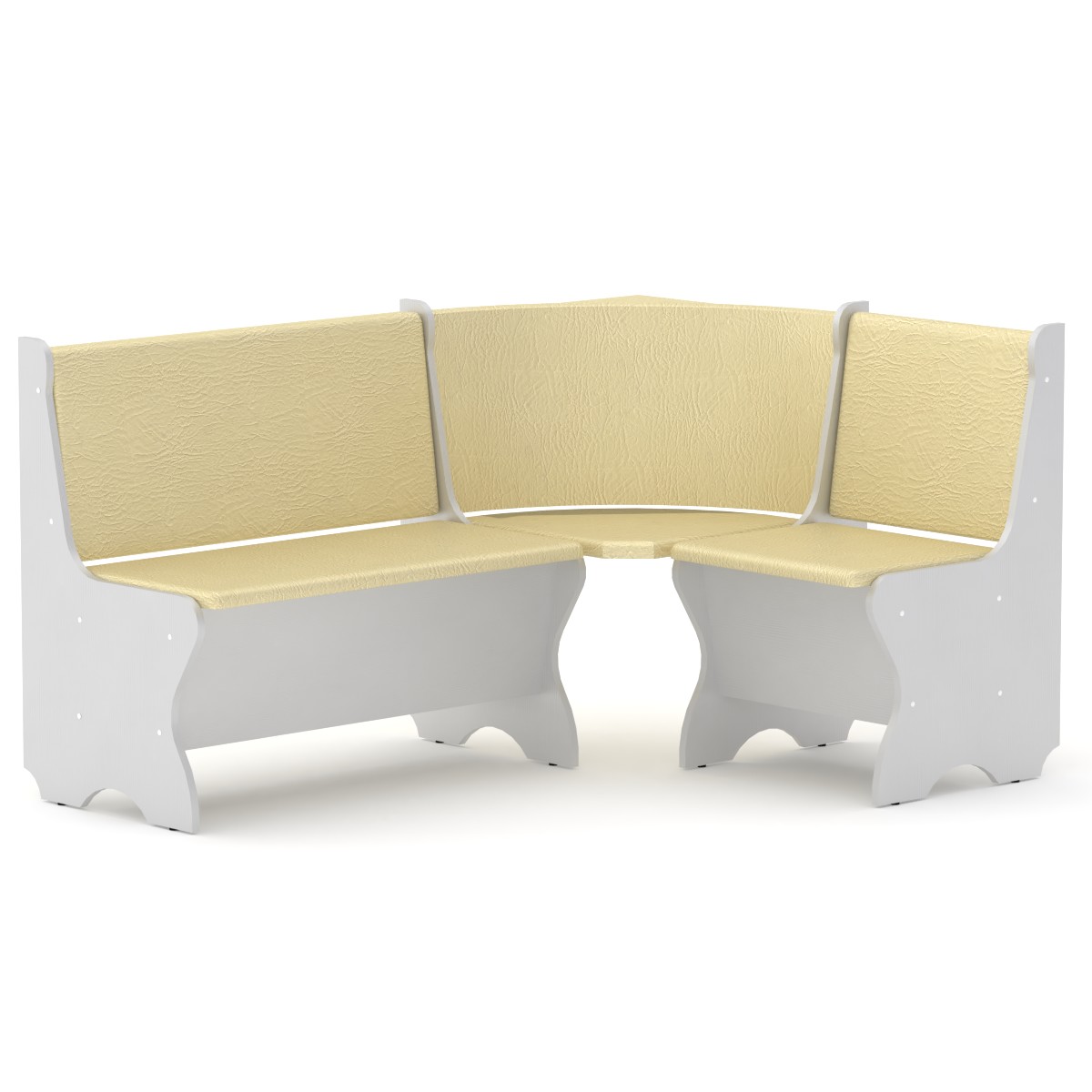 Rohová lavice KANADA Barva: bílá, Materiál: vinyl - slonová kost