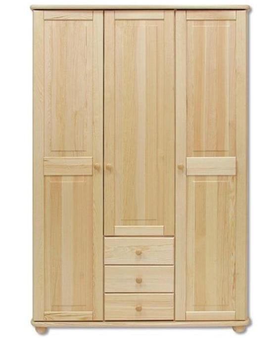 Dřevěná masivní šatní skřín KIK101 typ: odstín ořech