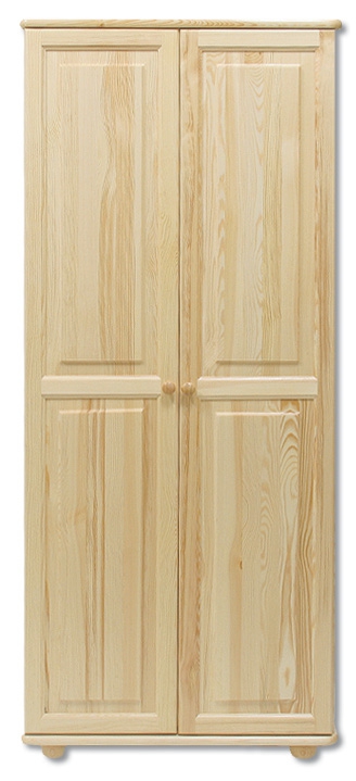 Dřevěná masivní šatní skřín KIK 103 Odstíny: Přírodní lakovaná