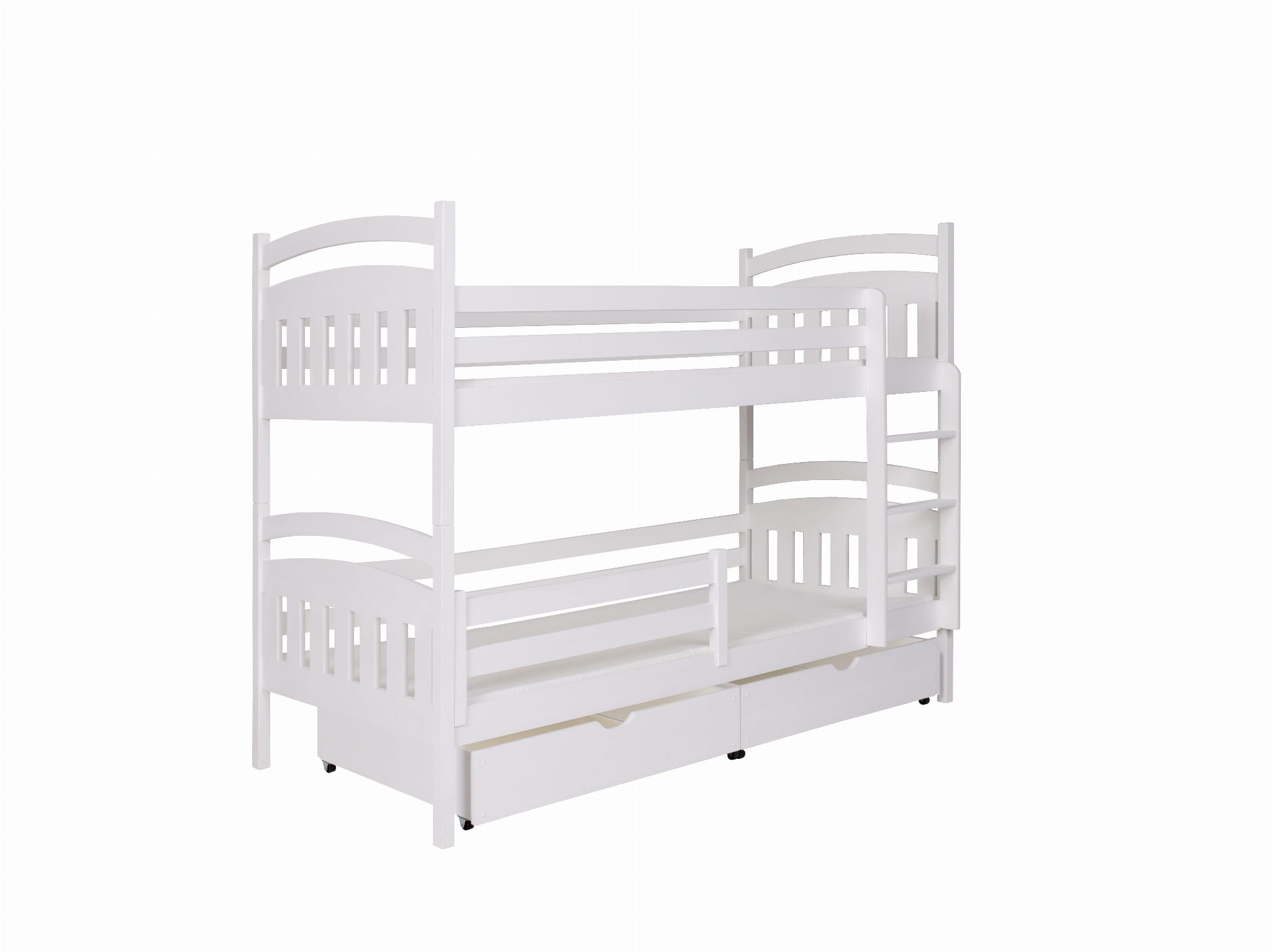 Patrová postel DENIS s úložným prostorem borovice masiv .Povrchová úprava: Buk, Rozměr: 80 x 160 cm