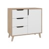 Komoda K-3+1 PETRO (Barva beton + bílá)