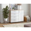 Komoda K-4+1 MDF (Barva bílá)