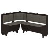 Rohová lavice LORD (Barva antracit, Materiál koženka - bílá)