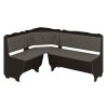 Rohová lavice FARAON (Barva antracit, Materiál koženka - bílá)