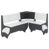Rohová lavice MILORD (Barva antracit, Materiál koženka - bílá)
