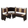 Rohová lavice SHERIF (Barva antracit, Materiál koženka - bordó + káva)