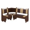 Rohová lavice SHERIF (Barva antracit, Materiál koženka - bordó + káva)