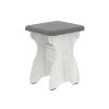Taburet T-1 (Barva antracit, Materiál koženka - bílá)