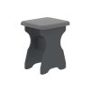 Taburet T-1 (Barva antracit, Materiál koženka - bílá)