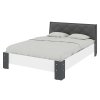 Ліжко 140 Моніка антрацит+білий+сірий premium