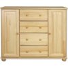 Dřevěná komoda KIK 117 borovice masiv - šířka 118 cm