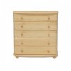 Dřevěná šuplíková komoda  KIK 151 borovice masiv 5 šuplíků - šířka 85 cm