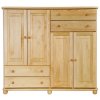 Komoda borovice masiv KIK 167 kombinovaná - šířka 125 cm