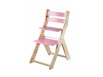 SANDY M01 prírodné ružové jedálenské stoličky s ergonomickým sedením