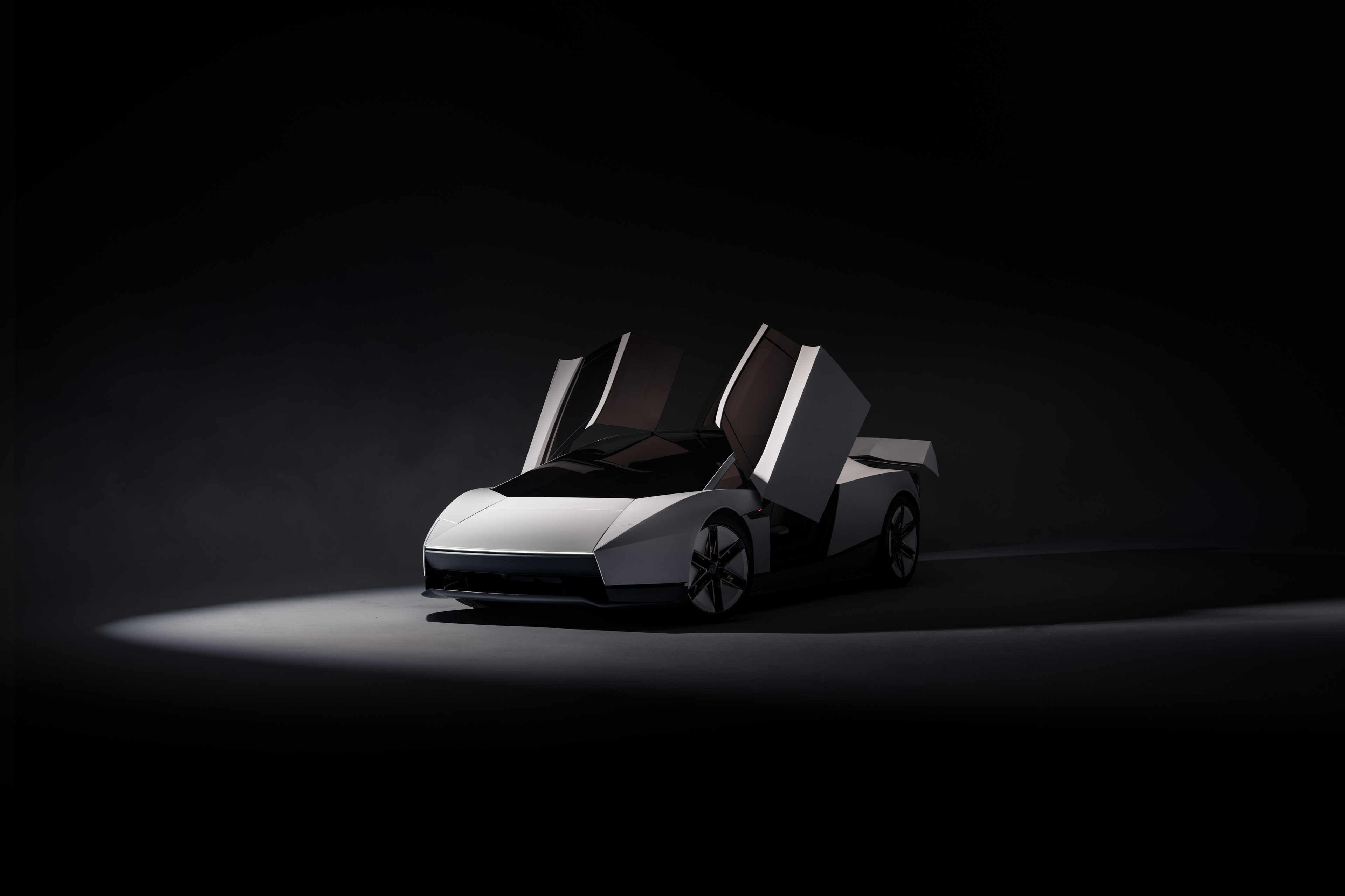 Tesla Roadster 2026 s otvorenými výklopnými dverami – nový dizajn elektrického superauta