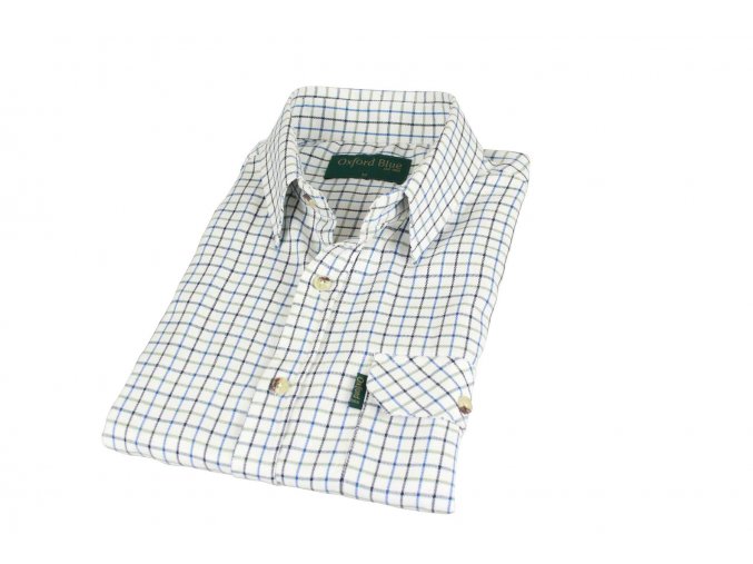 SH1 Tattersal mens check shirt BLUE 1800x1200