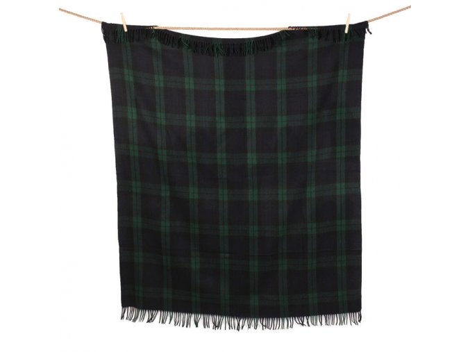 highland wool blend tartan blanket throw black watch black watch 518957 700x700