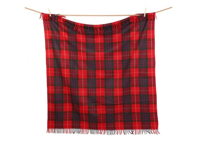 highland wool blend tartan blanket throw fraser red fraser red 438977 700x700