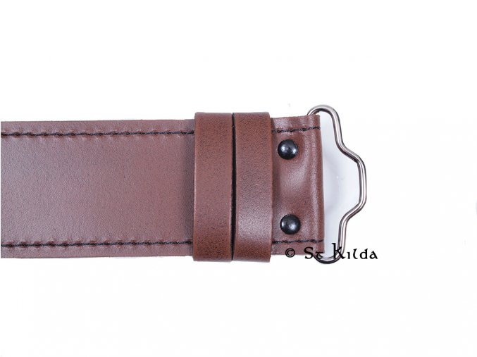 L BT02 Plain Brown Leather Belt Clip