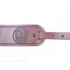 L BT02 Plain Brown Leather Belt Logo
