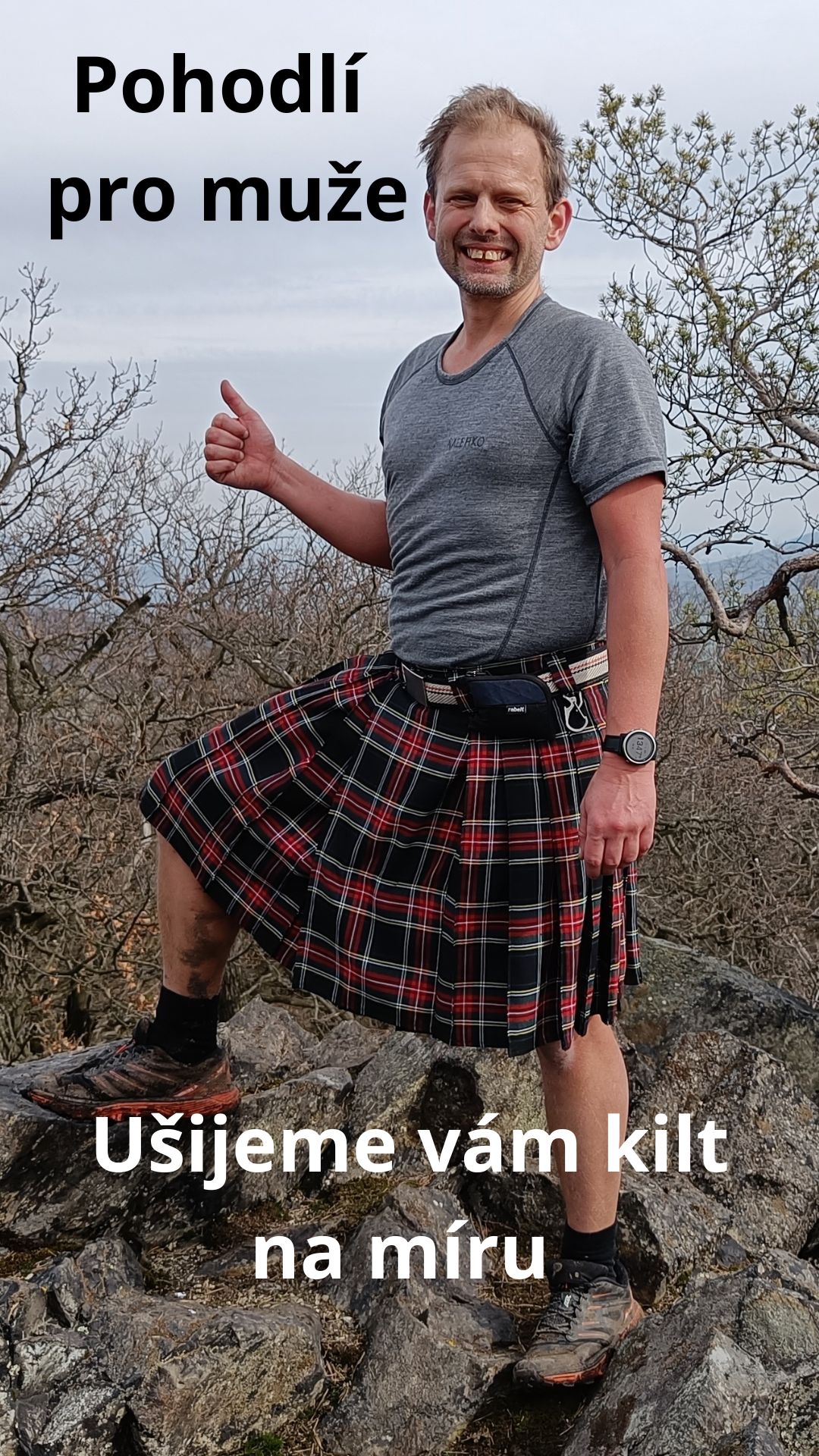 Kilt na výlet - hory - text