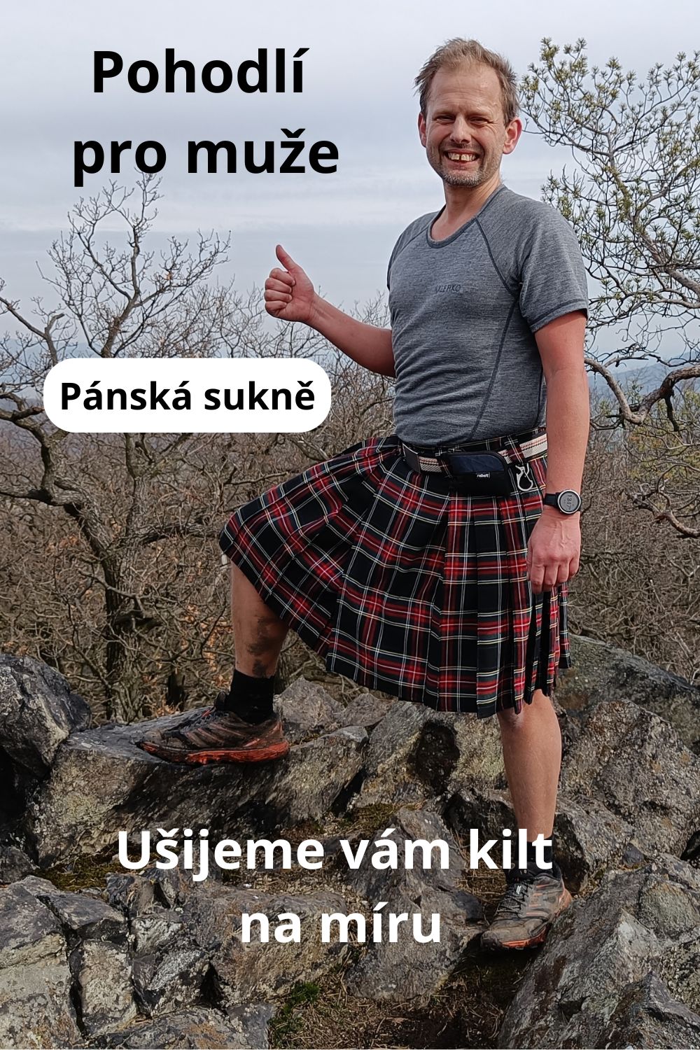 Kilt - pohodlí pro muže