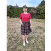 Dámská sukně - červená kostka 1