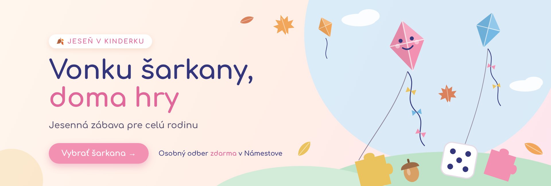 Vonku šarkany, doma hry – jesenná zábava v Kinderku