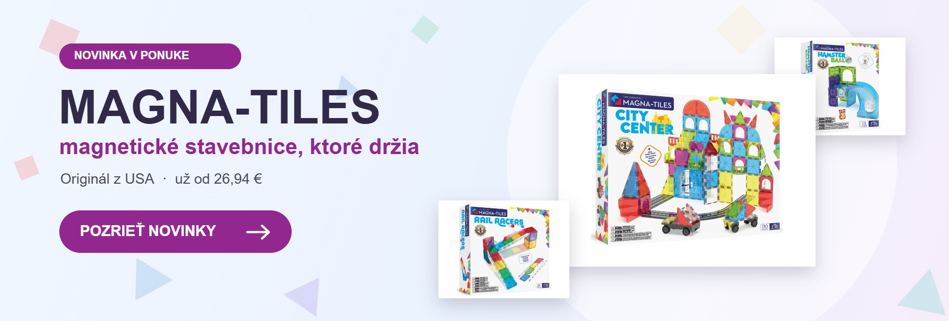 Magna-Tiles magnetické stavebnice - novinka v Kinderku