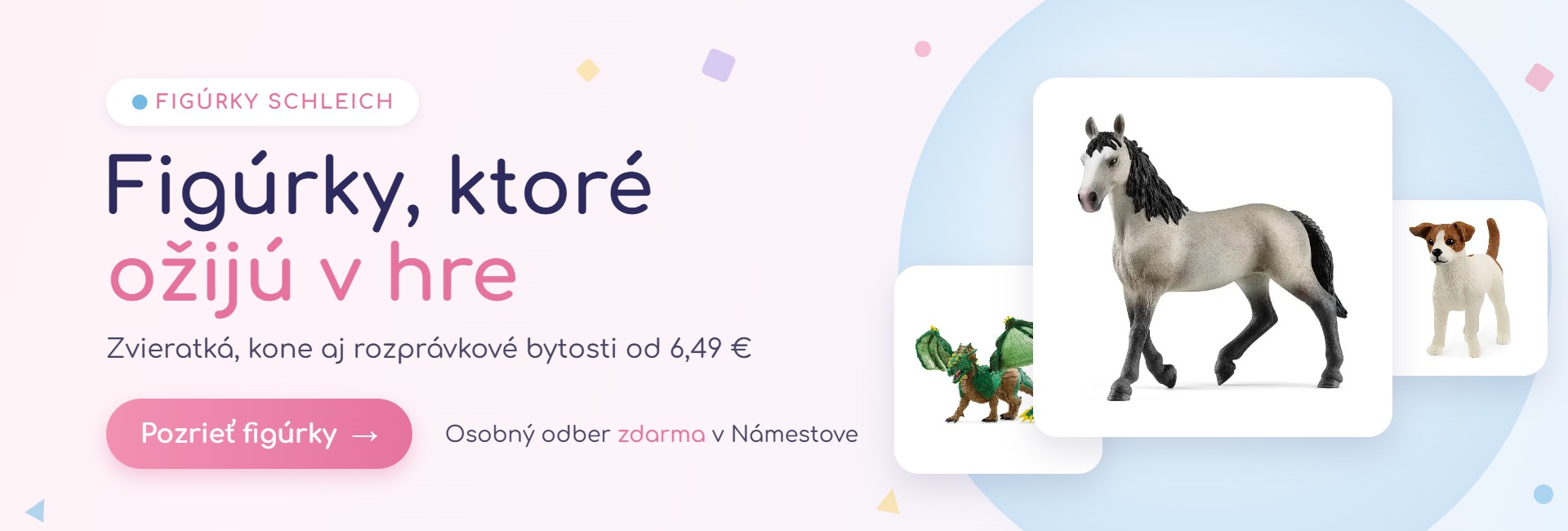Figúrky Schleich – zvieratká, kone a rozprávkové bytosti v Kinderku
