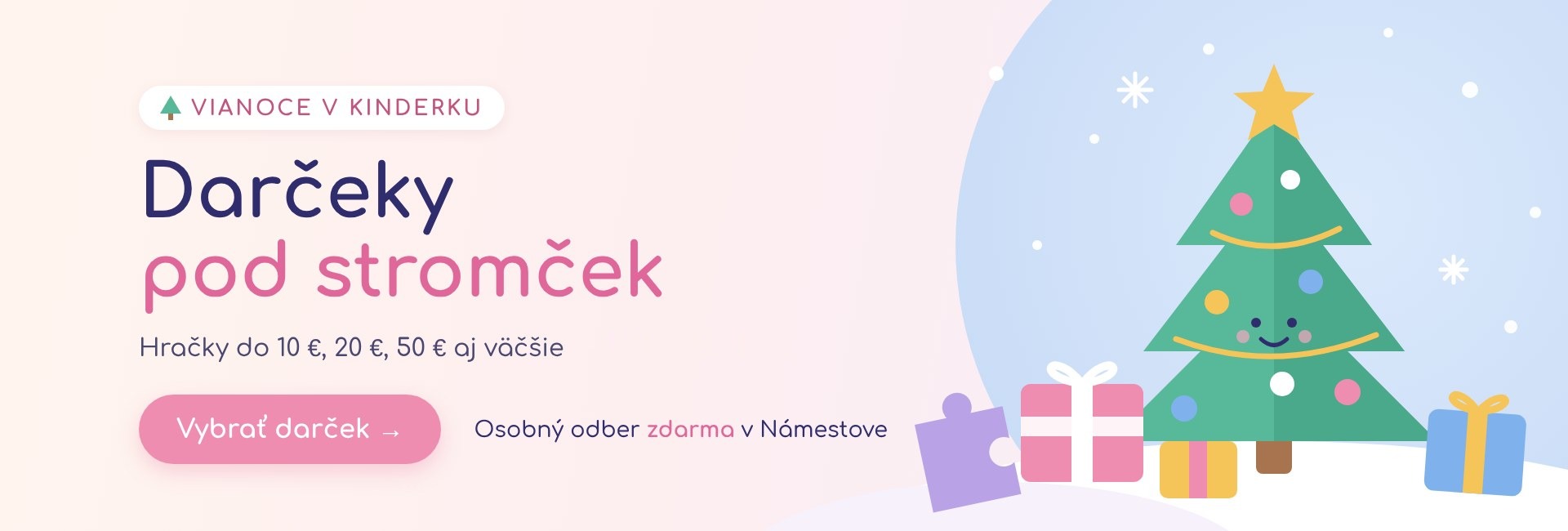 Darčeky pod stromček – vianočné darčeky pre deti v Kinderku