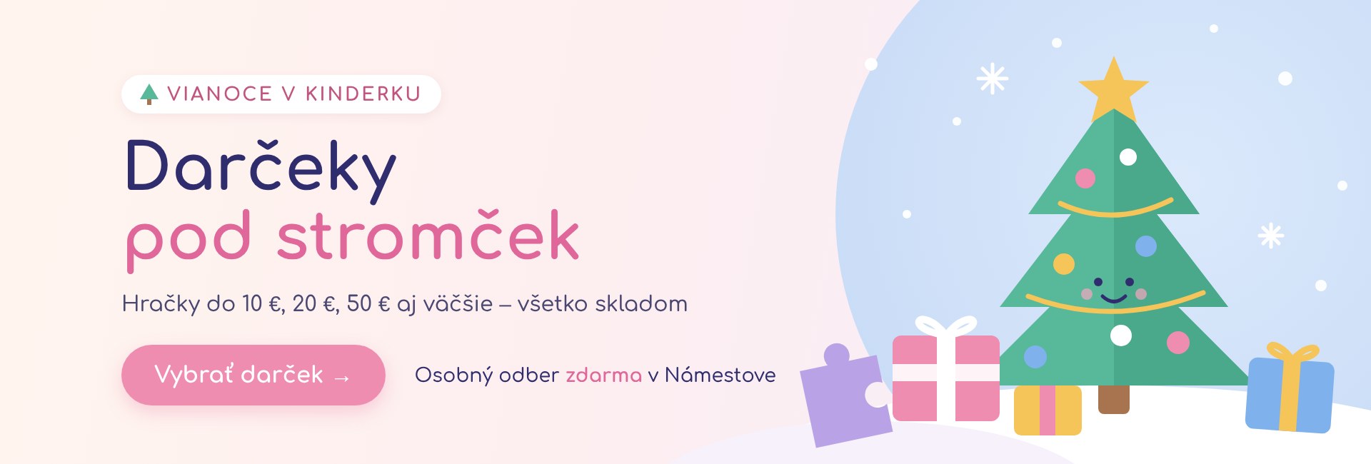 Darčeky pod stromček – vianočné darčeky pre deti v Kinderku