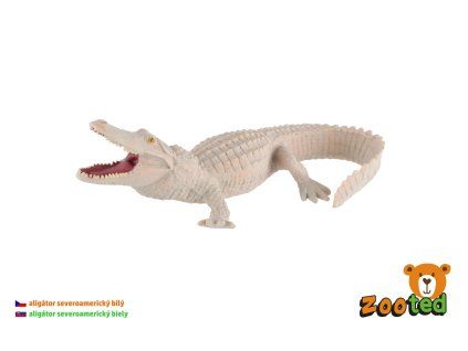 Aligátor severoamerický biely zooted plast 15cm