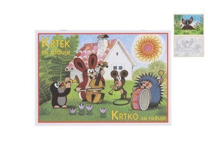Omaľovánky Krtko sa raduje A5