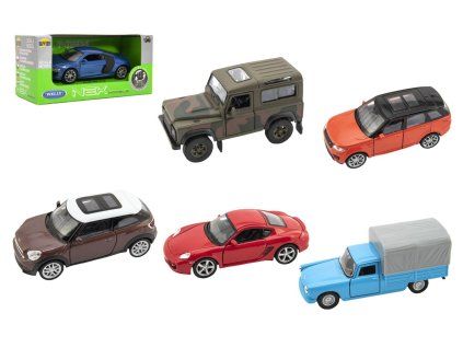 Auto Welly kov model 1:34-1:39 v krabičke 16x7cm