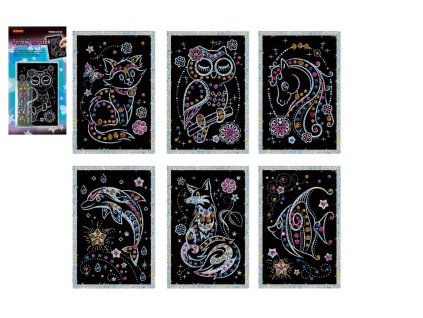 Perlový obrázok asst 11x22cm 24ks v boxe