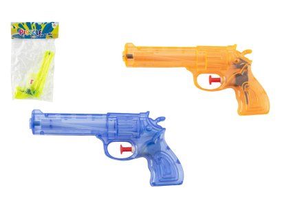 Vodná pištoľ plast 17cm 3 farby v sáčku