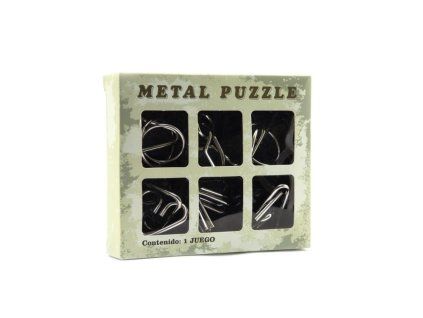 Hlavolam kov 6ks ​​v krabičke 14x12cm