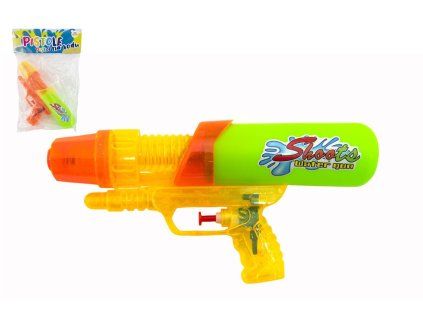 Vodná pištoľ plast 24 cm 2 farby v sáčku