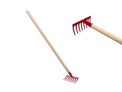 Hrable červené s násadou kov/drevo 80cm náradie