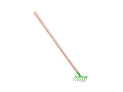 Hrable zelené s násadou kov/drevo 80cm náradie