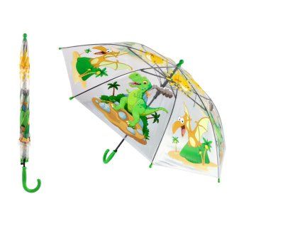 Dáždnik Dinosaurus plast/kov vystreľovací 64cm v sáčku