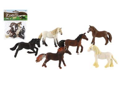 Kôň malý 6ks plast 6-7cm v sáčku