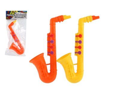 Saxofón plast 24cm 2 farby v sáčku