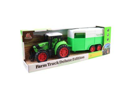 Traktor s prívesom na kone